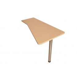 Aline Καπάκι γραφείου με πόδι inox δεξιό 11101206 120 x 65 x 75 cm