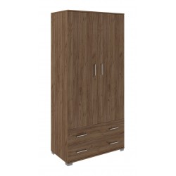 Aline Ντουλάπα 2πόρτες 2συρτάρια 1σωλήνα 11500901 90 x 48 x 187 cm