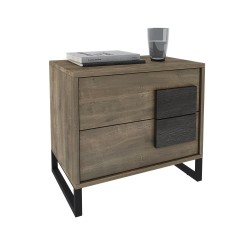 Aline Κομοδίνο 2συρτ. φρένο πόμολο μλμ μεταλλ. πόδι 11610504 50 x 40 x 51 cm