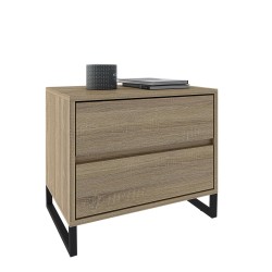 Aline Κομοδίνο 2συρτ. Φρένο με κενό μεταλλ. πόδι 11610603 60 x 40 x 51 cm