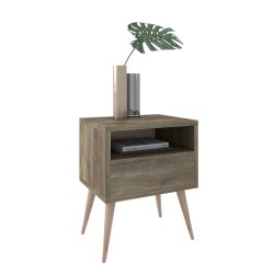 Aline Κομοδίνο 1συρτ. 1κενό ξύλινο πόδι 11710501 50 x 40 x 62 cm