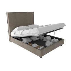 Aline Βάση μεταλλική με αποθ. (στρώμα 150x200) ανοιχτή 24541501 202 x 150 x 32 cm