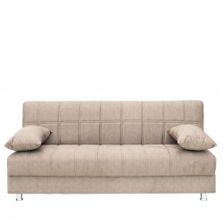 Καναπές Κρεβάτι Τριθέσιος ArteLibre LAURA ΙΙ Καφέ 190x84x86cm