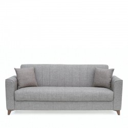 Καναπές Κρεβάτι Τριθέσιος ArteLibre GERARDO Καφέ 210x84x86cm