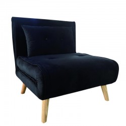 Πολυθρόνα ArteLibre ALFHARD Μαύρο Ύφασμα 77x80x79cm