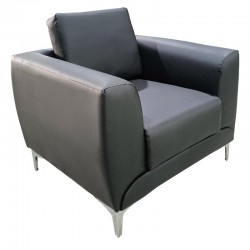 Πολυθρόνα ArteLibre ELFRIC Μαύρο PU 89x81x81cm