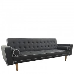 Καναπές Κρεβάτι Τριθέσιος ArteLibre AUBREY Γκρι Ύφασμα 224x88x84cm