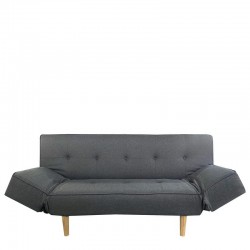 Καναπές Κρεβάτι Τριθέσιος ArteLibre NEREIDA Γκρι Ύφασμα 180x90x80cm