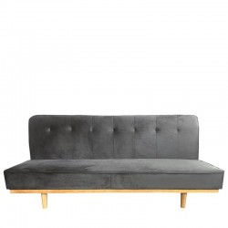 Καναπές Κρεβάτι Τριθέσιος ArteLibre CELESTE Γκρι Ύφασμα 193x85x88cm