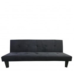 Καναπές Κρεβάτι Τριθέσιος ArteLibre NAHELE Μαύρο Ύφασμα 179x82.5x78cm