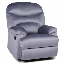 Πολυθρόνα Ανακλινόμενη ArteLibre NASHIRA Γκρι Βελούδο 88x90x99cm