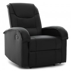 Πολυθρόνα Ανακλινόμενη ArteLibre CELAENO Μαύρο PU 80x96x97cm