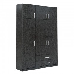 Ντουλάπα ArteLibre BENGTA Μαύρο Μοριοσανίδα 150x60x240cm