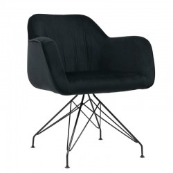 Πολυθρόνα ArteLibre JOEL Μαύρο Ύφασμα/Μέταλλο 66.5x64x82cm