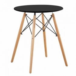 Τραπέζι ArteLibre RAPTOR Μαύρο MDF/Ξύλο 60x60x70cm