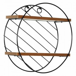 Ράφι Τοίχου ArteLibre SARNO Μαύρο/Καφέ MDF/Μέταλλο Φ30x11cm