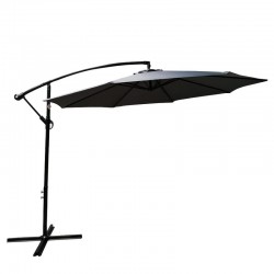 Ομπρέλα Κήπου ArteLibre Κρεμαστή ISLAY Γκρι/Μαύρο Μέταλλο/Ύφασμα Φ3x2.45m