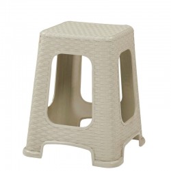 Σκαμπό Ρατάν ArteLibre Μπεζ Πλαστικό 35x35x46cm