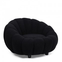 Πολυθρόνα ArteLibre AFET Μαύρο Ύφασμα/Ξύλο 94x89x61cm