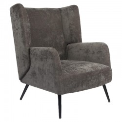 Πολυθρόνα ArteLibre NORA Γκρι Ύφασμα/Μέταλλο 100x80x89cm
