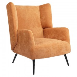 Πολυθρόνα ArteLibre NORA Πορτοκαλί Ύφασμα/Μέταλλο 100x80x89cm