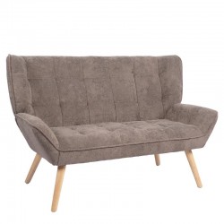 Καναπές ArteLibre NESTO Γκρι Ύφασμα/Ξύλο 86x126x78cm