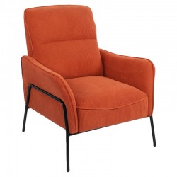 Πολυθρόνα ArteLibre ELAN Σάπιο Μήλο Ύφασμα Κοτλέ/Μέταλλο 94x77x82cm