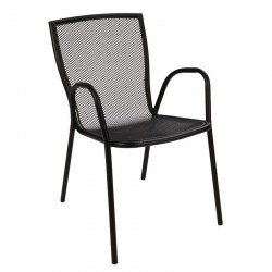 Πολυθρόνα Κήπου ArteLibre ANUKE Μαύρο Μέταλλο 54x62x89cm