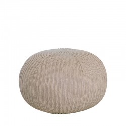 Πουφ Σκαμπό ArteLibre GULRU Αποσπώμενο Κάλυμμα Μπεζ Πλεκτό 50x50x35cm