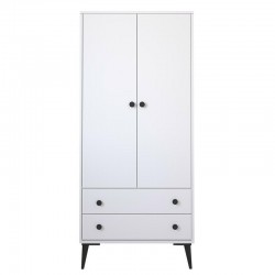 Ντουλάπα Δίφυλλη ArteLibre AMARI Λευκό Μοριοσανίδα 82x48x180cm