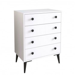 Συρταριέρα ArteLibre AMARI Λευκό Μοριοσανίδα 72x43x96cm