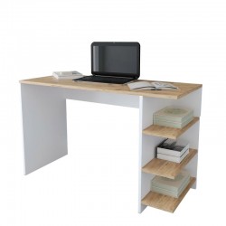 Γραφείο ArteLibre HADIZA Λευκό/Δρυς Μοριοσανίδα 120x50x74cm