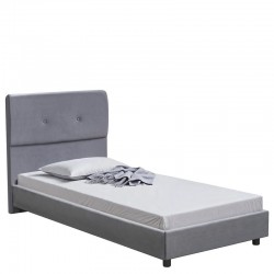 Κρεβάτι Μονό ArteLibre TAMAHAWK Γκρι Ύφασμα 212x106.5x106cm (Στρώμα 90x200cm)