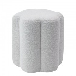 Σκαμπό ArteLibre BAT FLOWER Γκρι Ανοιχτό Ύφασμα Μπουκλέ 38x38x40cm