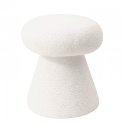 Σκαμπό ArteLibre TRIACYTIS Λευκό Ύφασμα Teddy 38x38x42cm