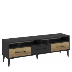 Έπιπλο Τηλεόρασης ArteLibre SYBILLA Φυσικό/Μαύρο Μοριοσανίδα/Μελαμίνη 150x35x53cm