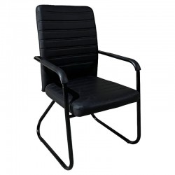 Καρέκλα Επισκέπτη ArteLibre AERIX Μαύρο PU/Μέταλλο 54x60x96cm