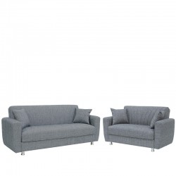 Σετ Σαλόνι ArteLibre JUAN Διθέσιος και Τριθέσιος Γκρι