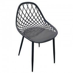 Καρέκλα Κήπου ArteLibre ARIELA Μαύρο PP/Μέταλλο 51.5x54x82cm