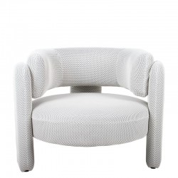 Πολυθρόνα ArteLibre ADRASTEA Λευκό Ύφασμα 94x88x73cm