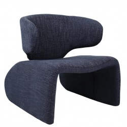 Πολυθρόνα ArteLibre HIMALIA Μπλε Ύφασμα/Μέταλλο/Ξύλο 73x78x75cm