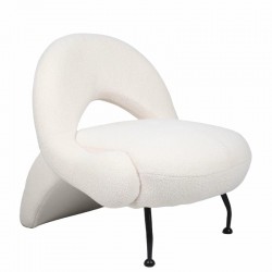 Πολυθρόνα ArteLibre PASIPHAE Μπεζ Ύφασμα/Μέταλλο/Ξύλο 80x86x80cm