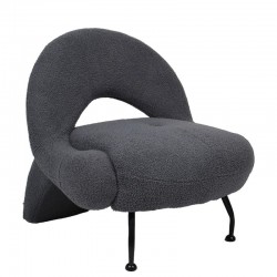 Πολυθρόνα ArteLibre PASIPHAE Γκρι Ύφασμα/Μέταλλο/Ξύλο 80x86x80cm