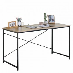 Γραφείο ArteLibre IVERTON Δρυς/Μαύρο Μοριοσανίδα/Μέταλλο 120x60x70cm