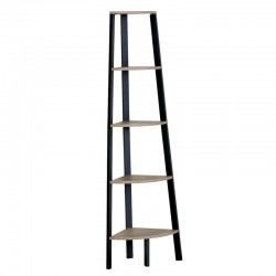 Βιβλιοθήκη ArteLibre PENDRYN Δρυς/Μαύρο Μοριοσανίδα/Μέταλλο 53.4x37.8x160.3cm