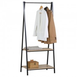 Έπιπλο Εισόδου ArteLibre MILFORD Δρυς/Μαύρο Μοριοσανίδα/Μέταλλο 64x40x150cm