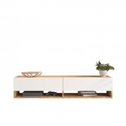 Έπιπλο Τηλεόρασης ArteLibre SOLVA Πεύκο/Λευκό Μοριοσανίδα 140x31.6x29.6cm