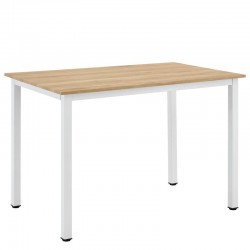 Τραπέζι Τραπεζαρίας ArteLibre VERDELL Sonoma/Λευκό Μέταλλο/Μοριοσανίδα 110x70x76cm