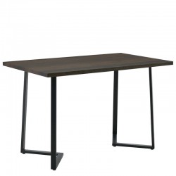 Τραπέζι Τραπεζαρίας ArteLibre WINFORD Καρυδί/Μαύρο Μέταλλο/Μοριοσανίδα 120x70x76cm