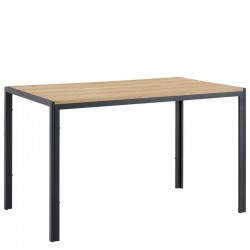 Τραπέζι Τραπεζαρίας ArteLibre CRESTMERE Sonoma/Μαύρο Μέταλλο/Μοριοσανίδα 120x70x75cm